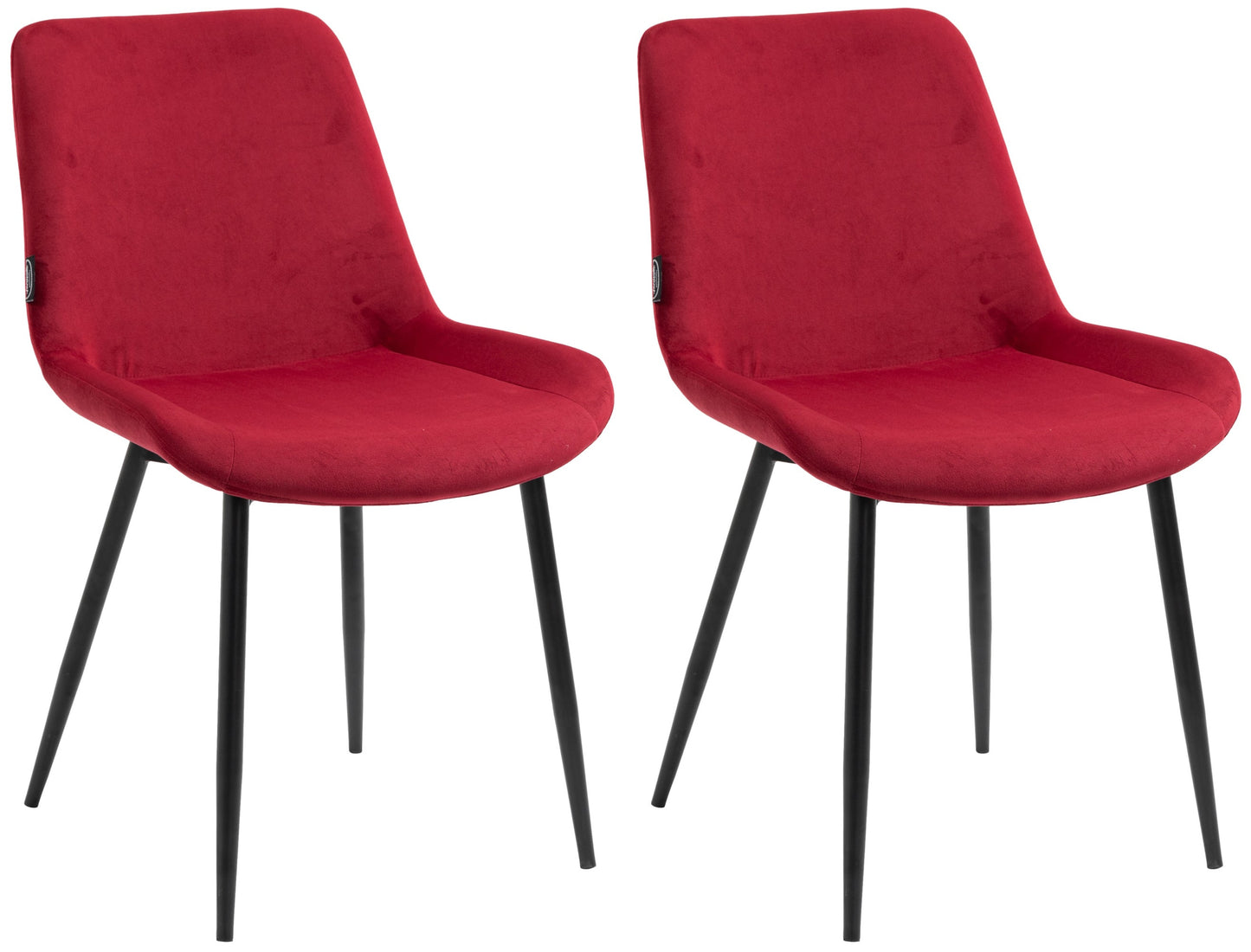 2er Set Esszimmerstühle Victoria Samt-Bezug