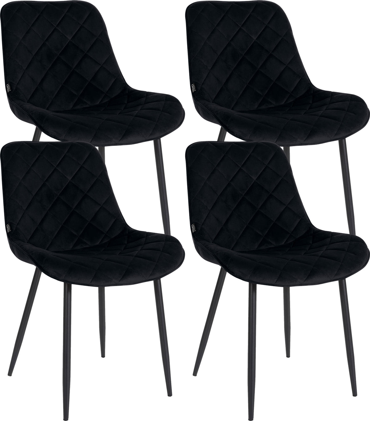 4er Set Stühle Springs Samt