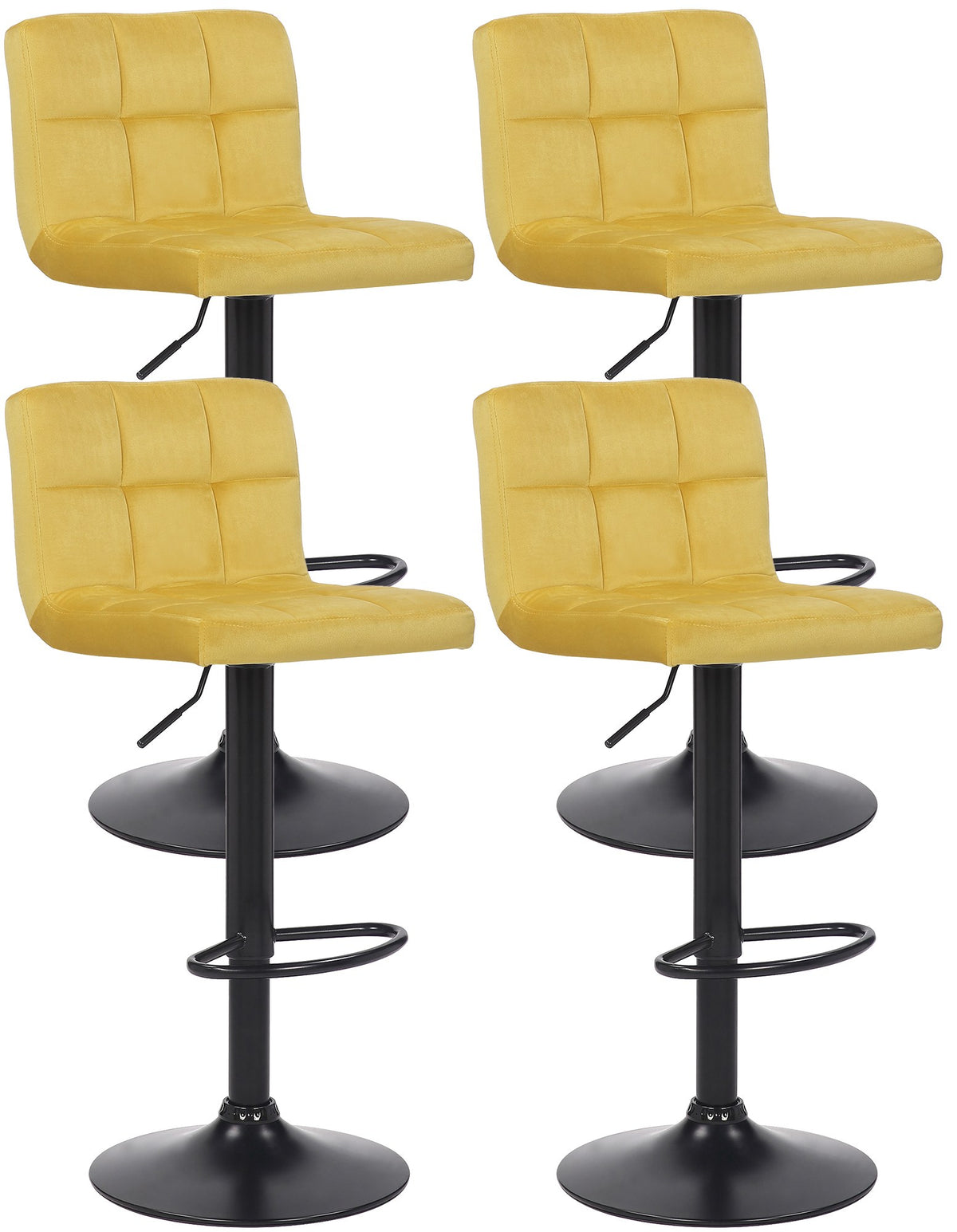 4er Set Barhocker Feni Samt