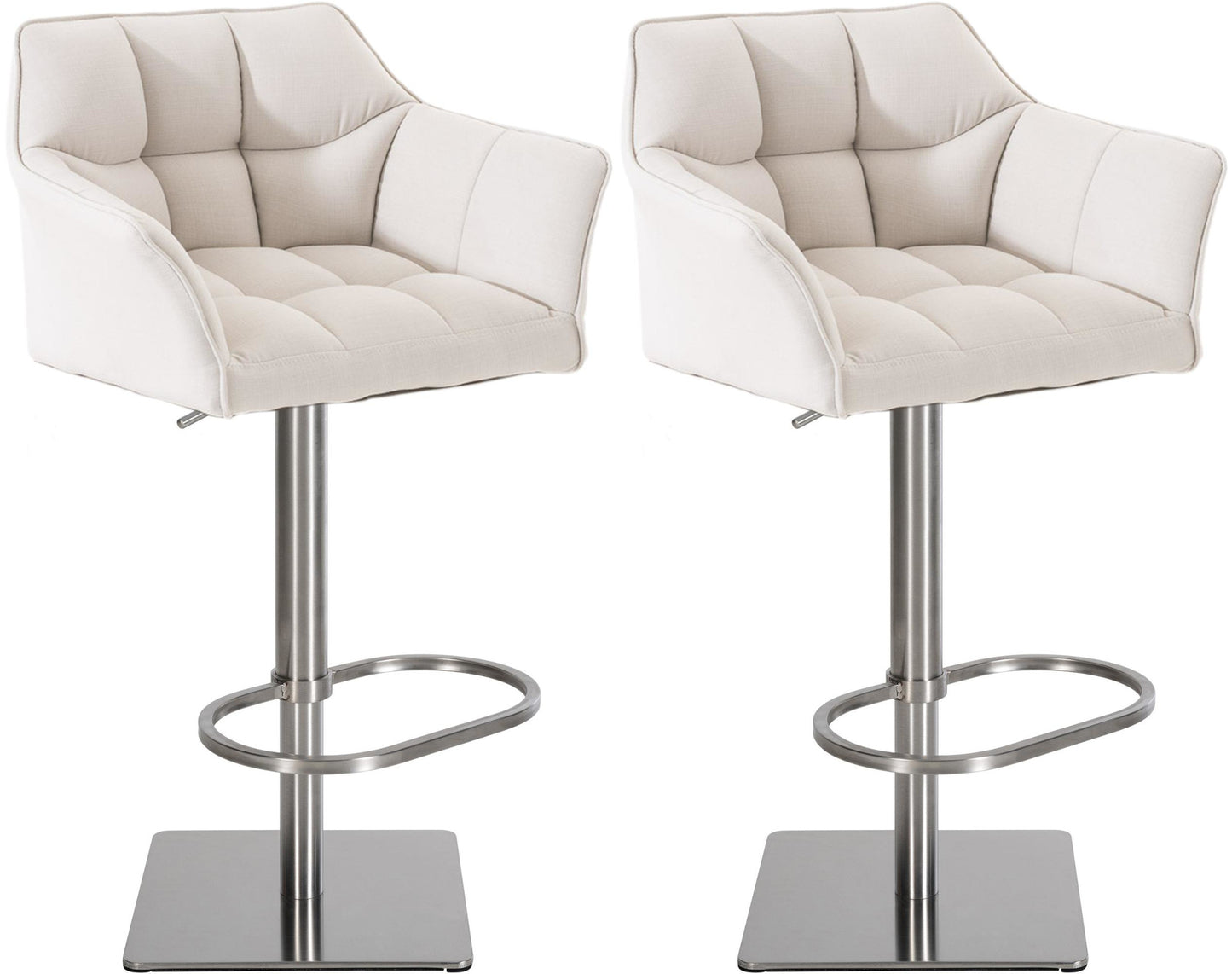 2er Set Barhocker Damaso Stoffbezug