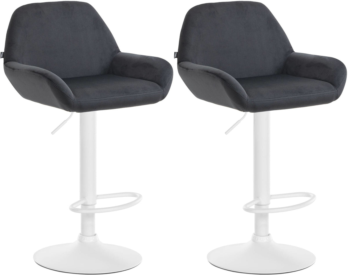 2er Set Barhocker Braga Samt