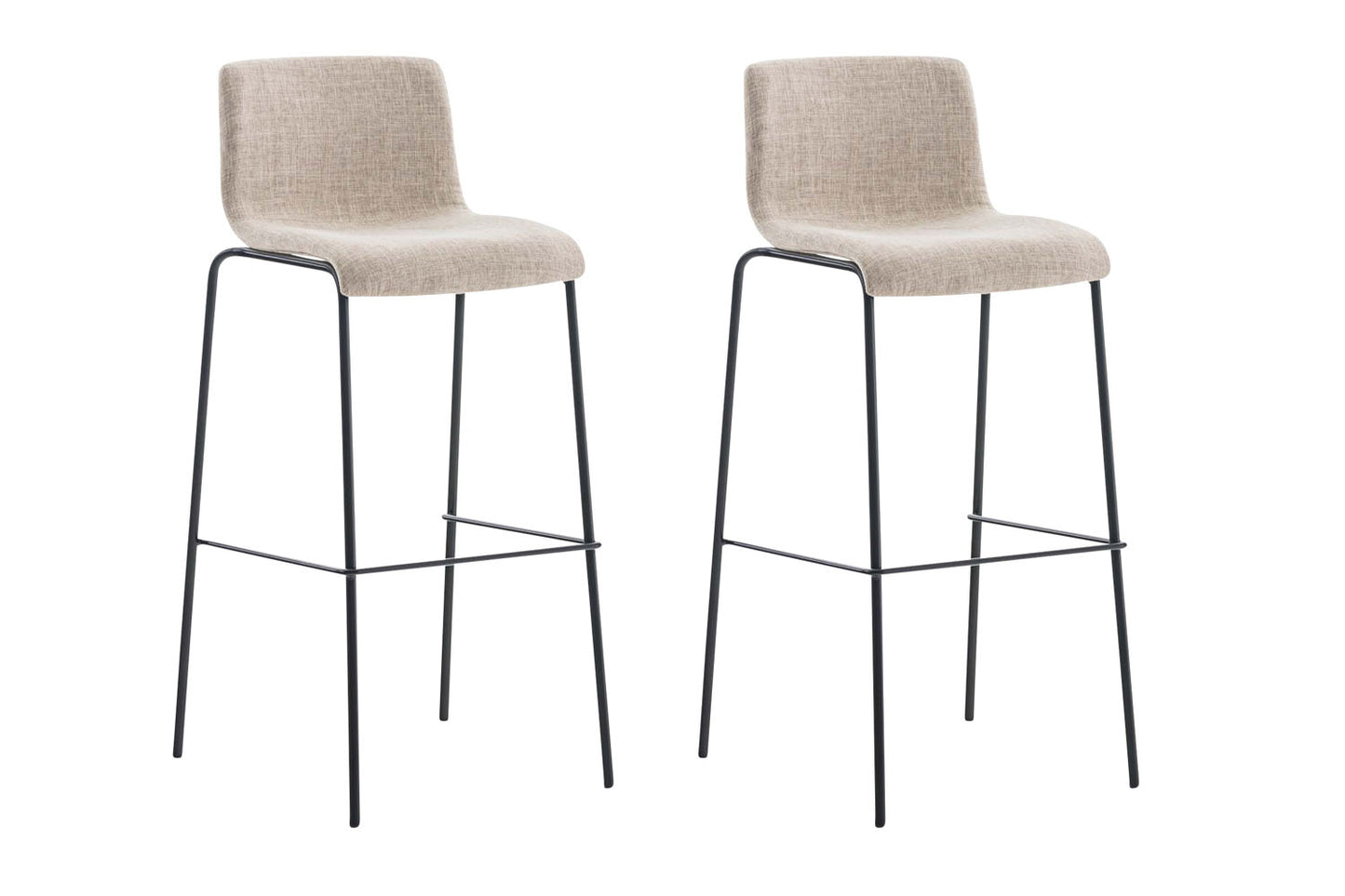 2er Set Barhocker Hover Stoff Vierfußgestell