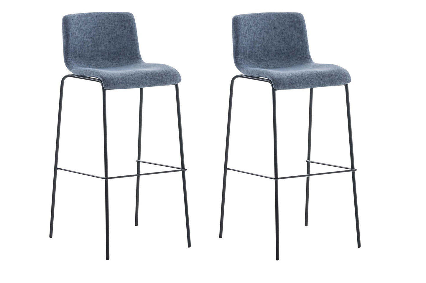 2er Set Barhocker Hover Stoff Vierfußgestell