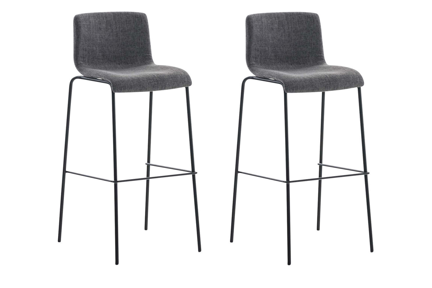 2er Set Barhocker Hover Stoff Vierfußgestell