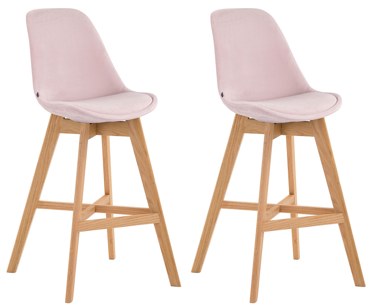 2er Set Barhocker Cannes Samt