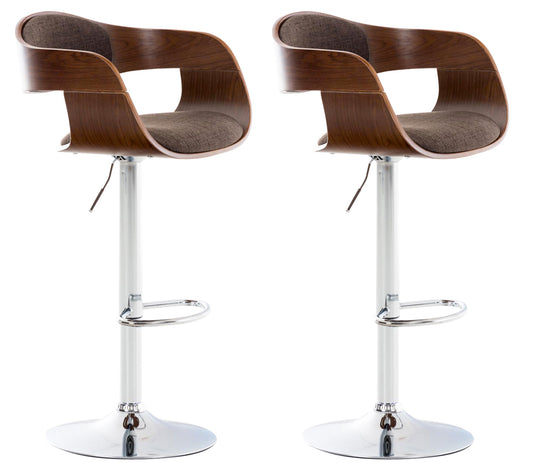 2er Set Barhocker Kingston Stoff