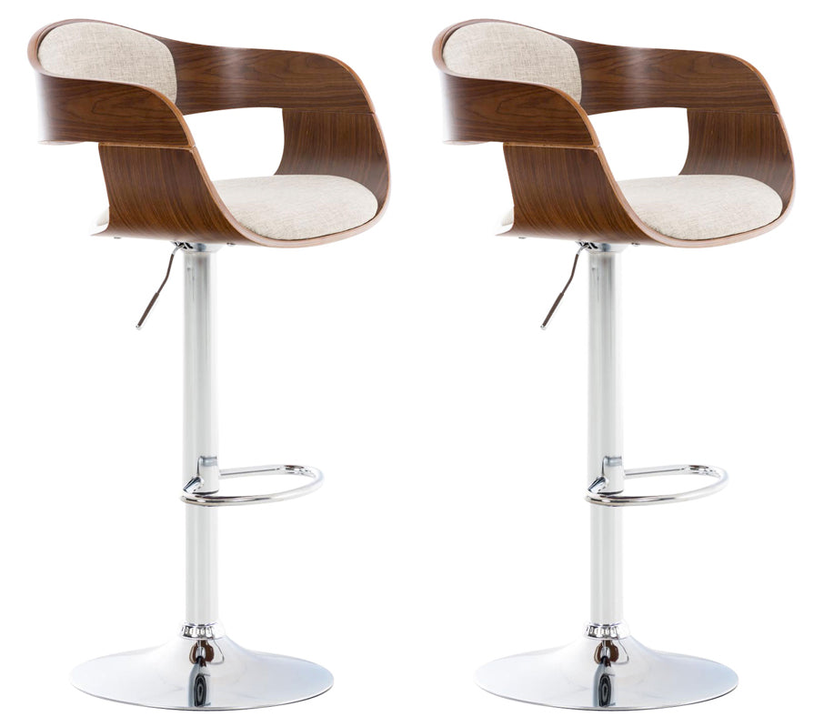 2er Set Barhocker Kingston Stoff