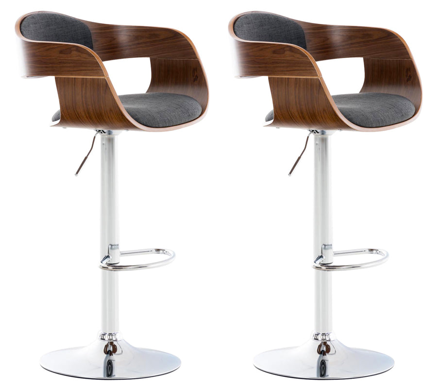 2er Set Barhocker Kingston Stoff