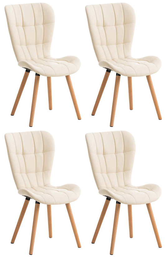 4er Set Esszimmerstuhl Elda Kunstleder