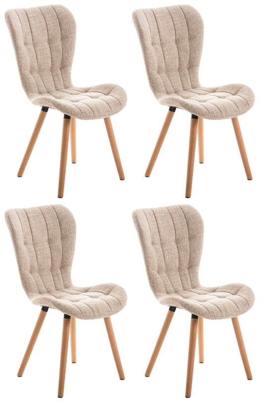 4er Set Esszimmerstuhl Elda Stoff