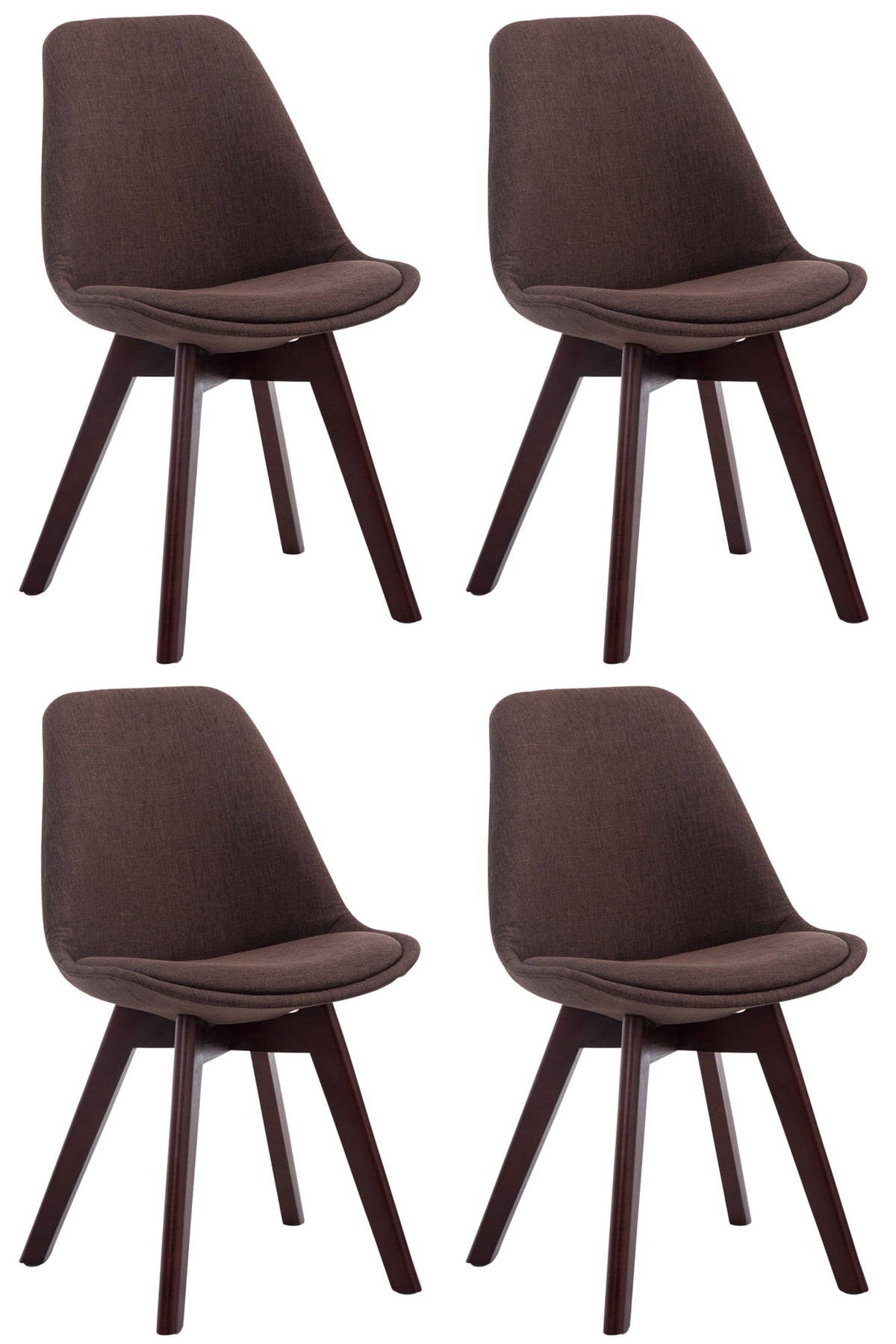 4er Set Besucherstühle Borneo V2 Stoff