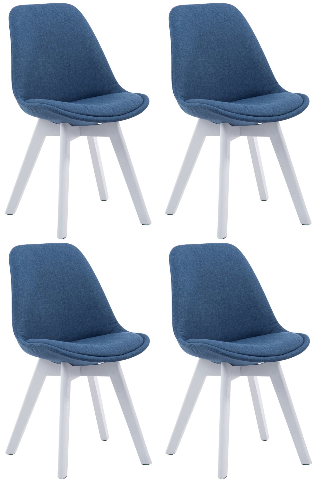 4er Set Besucherstühle Borneo V2 Stoff