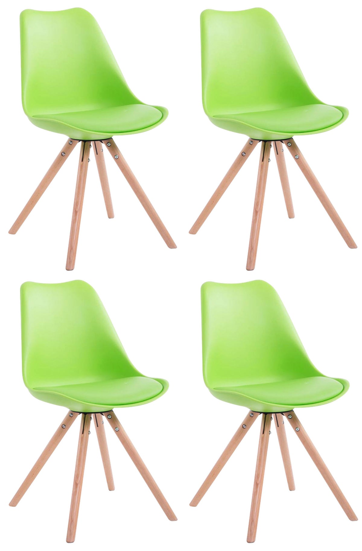 4er Set Stühle Toulouse Kunstleder Rund