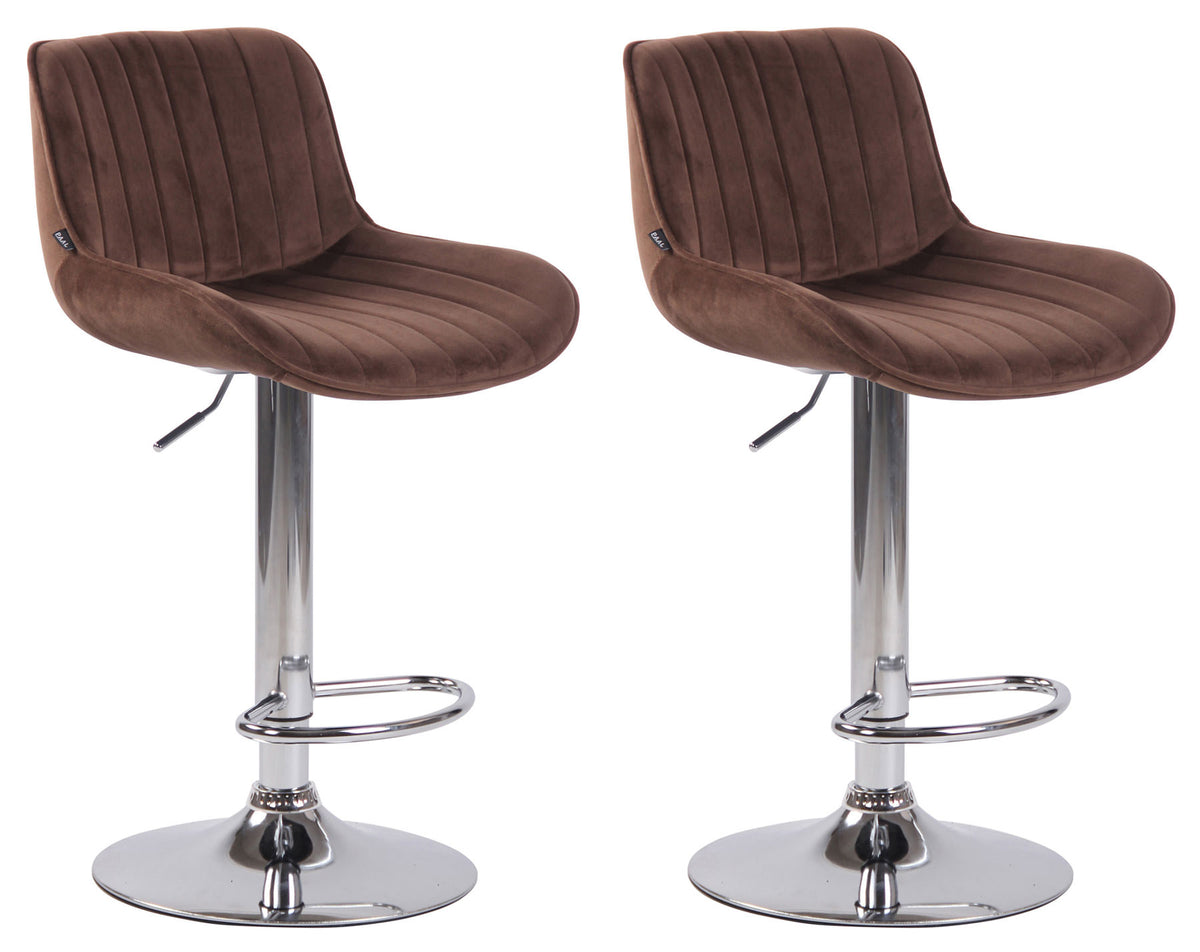 2er Set Barhocker Lentini Samt