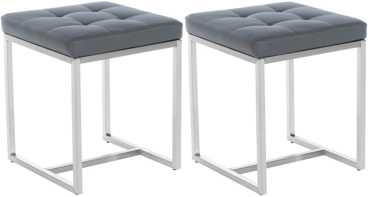 2er Set Edelstahl Sitzhocker Barci