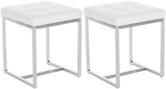 2er Set Edelstahl Sitzhocker Barci