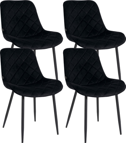 4er Set Stühle Springs Samt