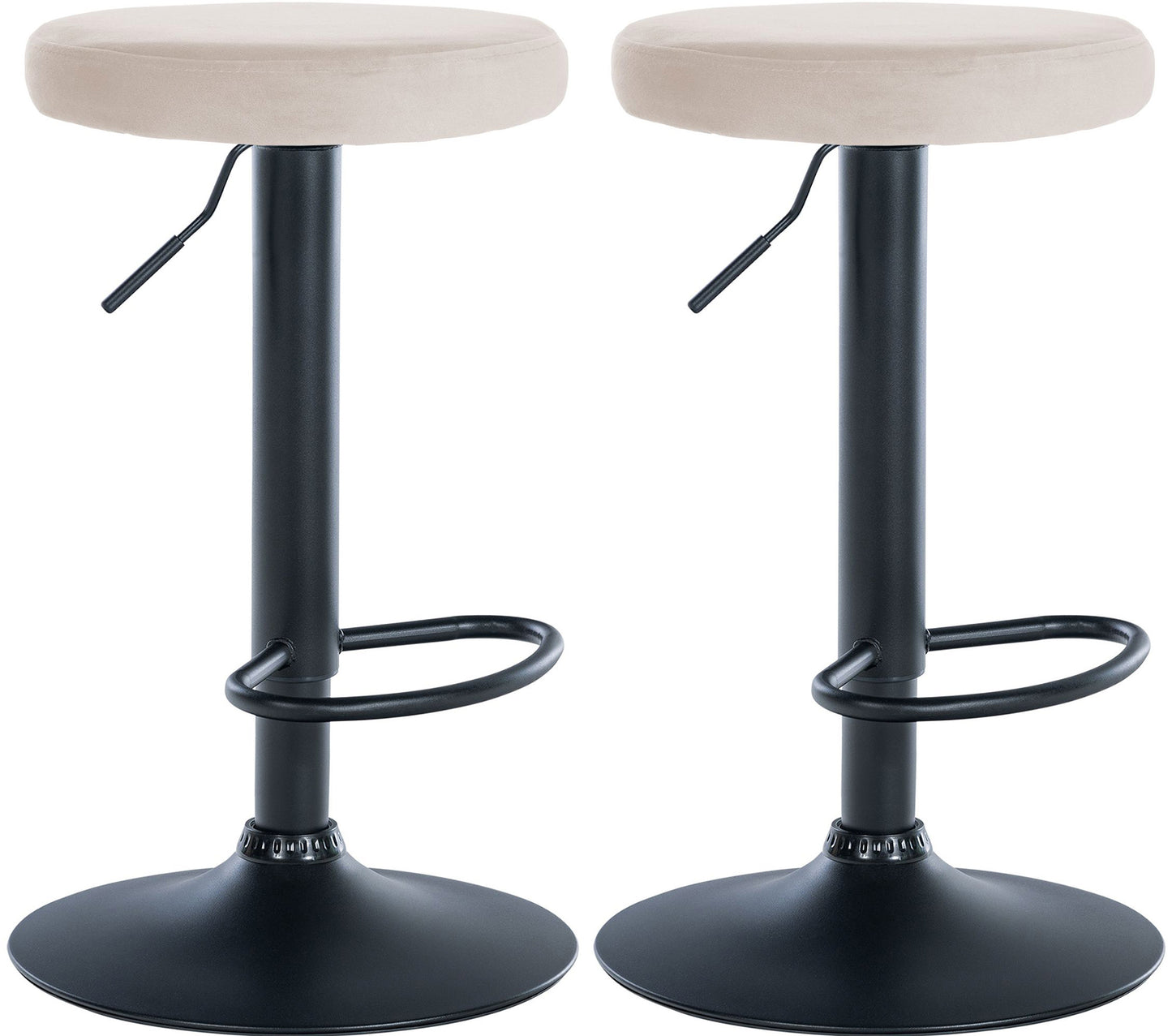2er Set Barhocker Ponte Samt