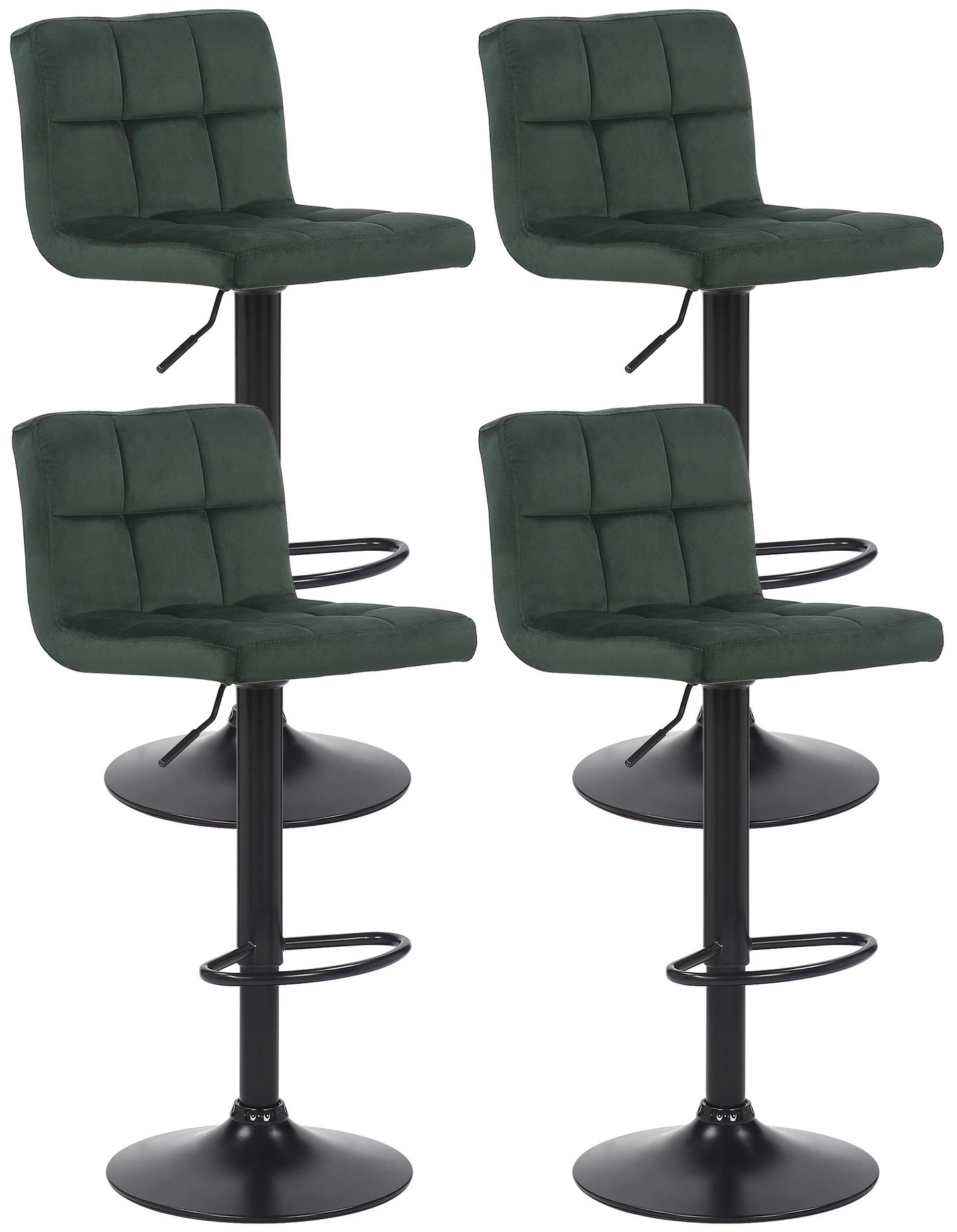 4er Set Barhocker Feni Samt