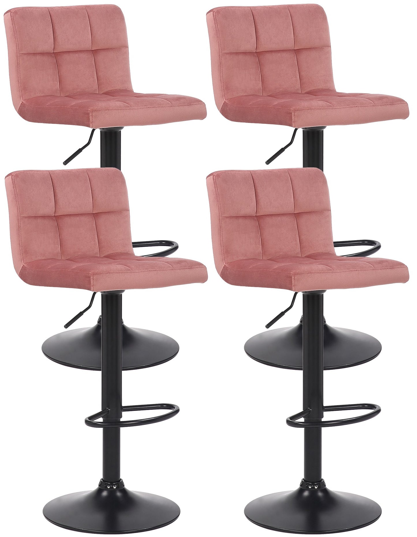 4er Set Barhocker Feni Samt