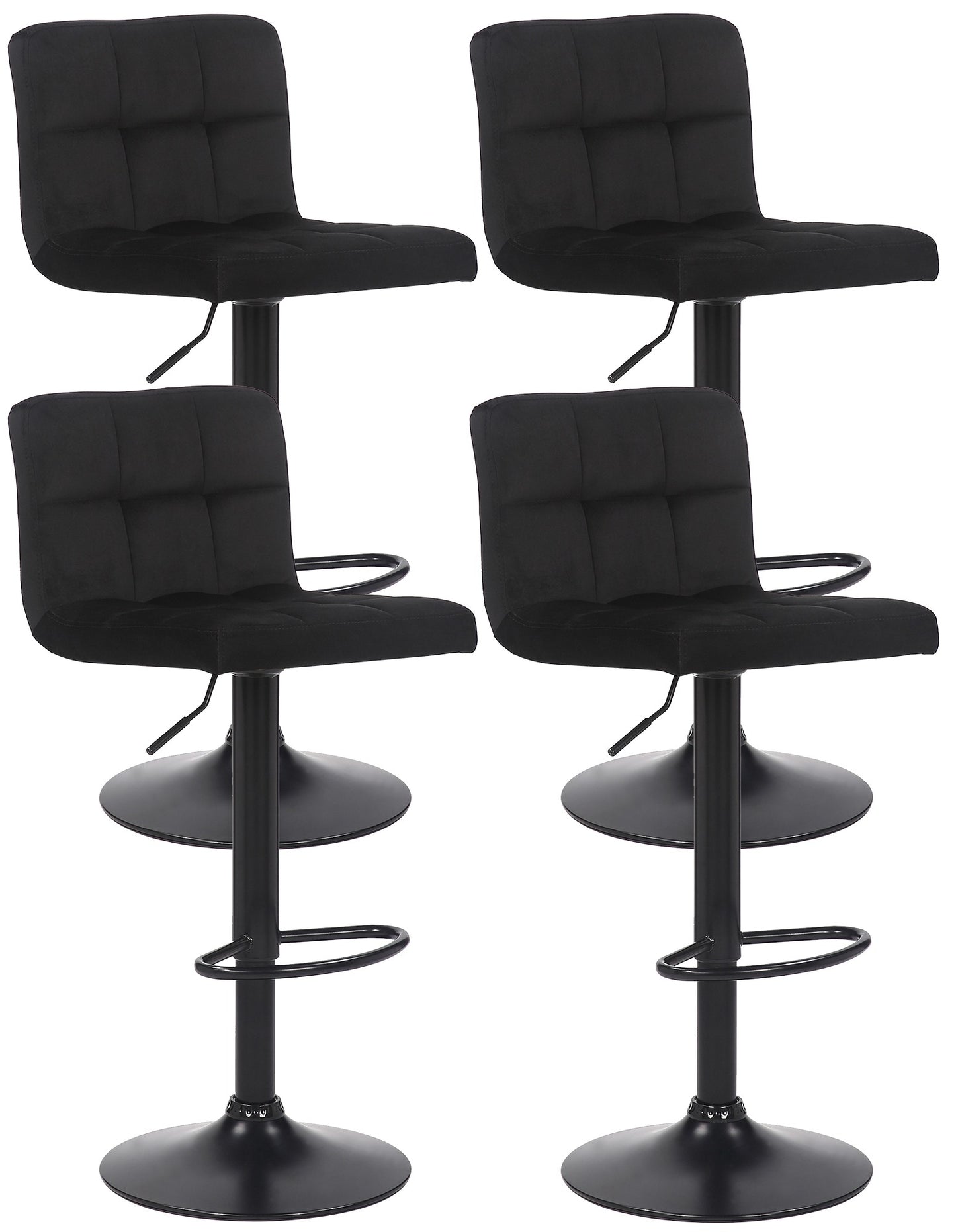 4er Set Barhocker Feni Samt