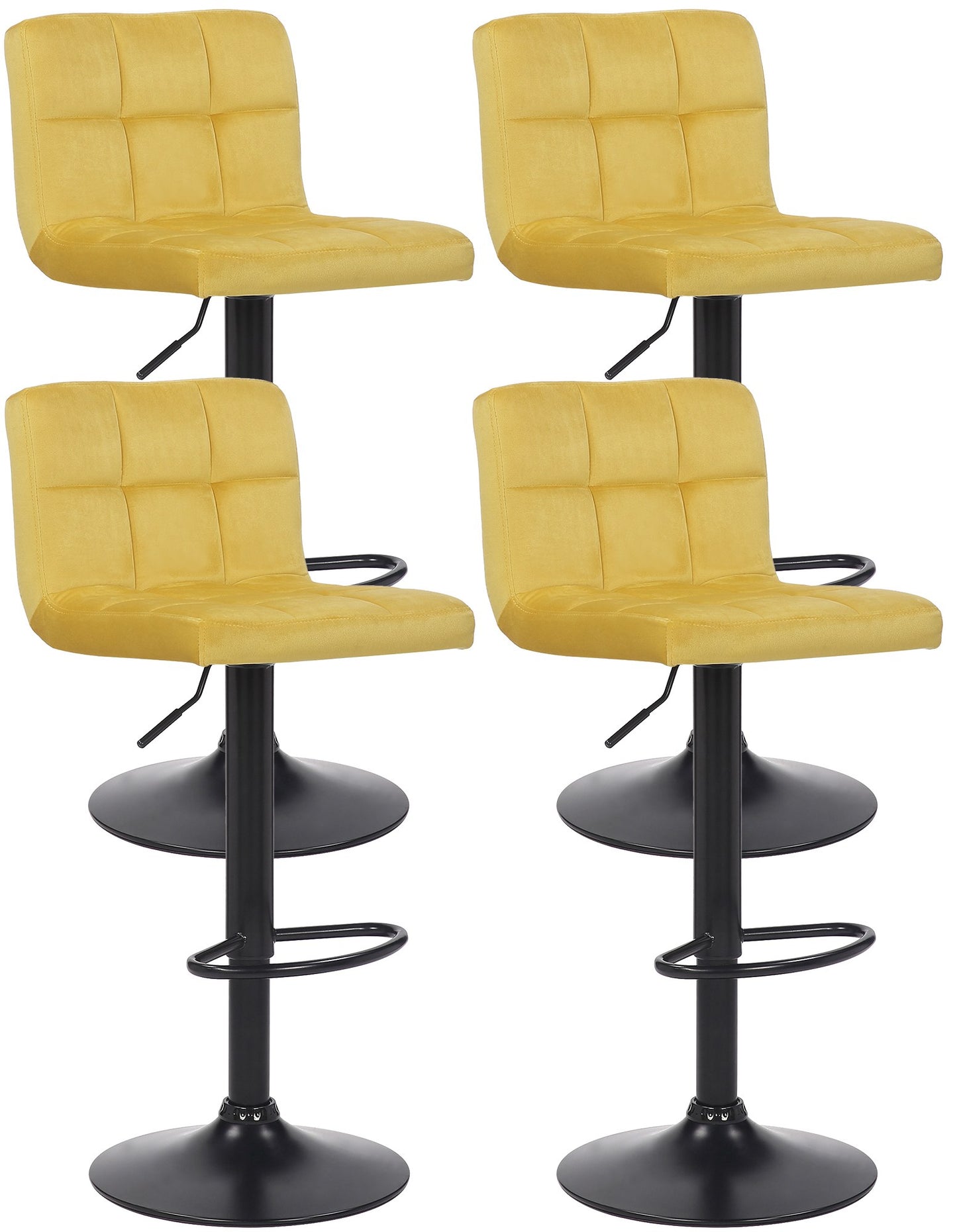 4er Set Barhocker Feni Samt
