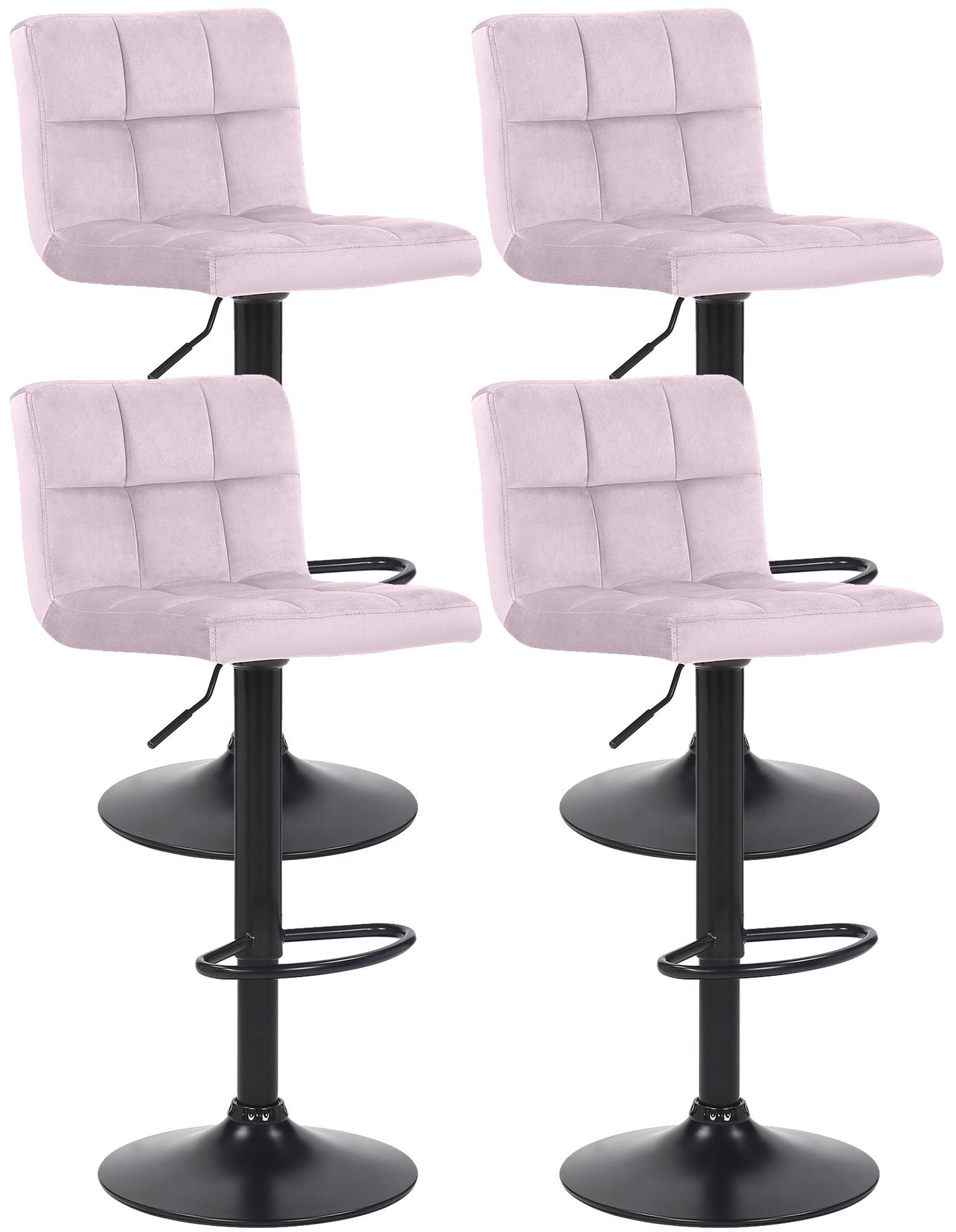 4er Set Barhocker Feni Samt