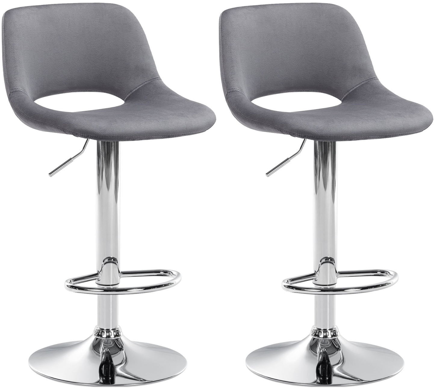 2er Set Barhocker Camden Samt