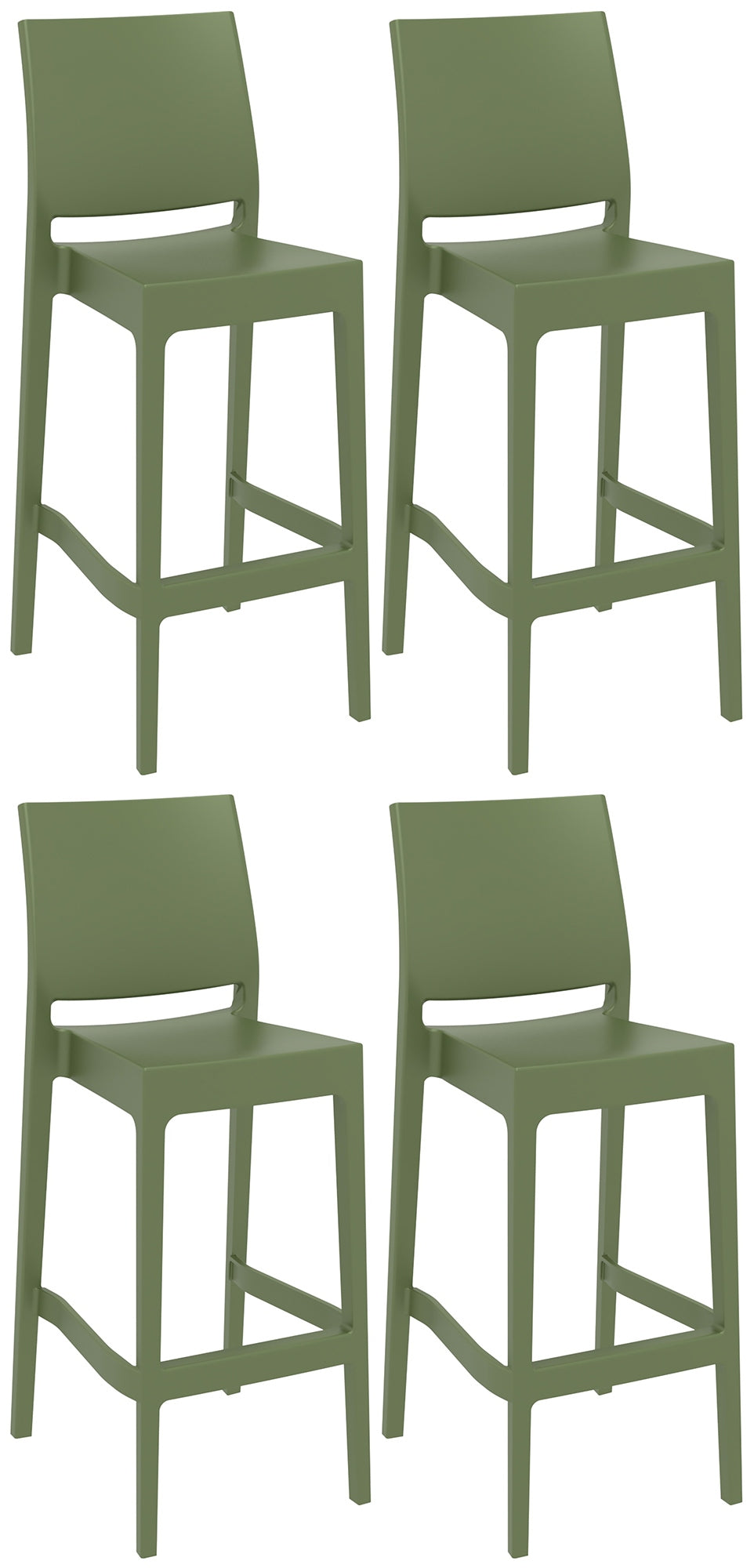 4er Set Barhocker Maya Kunststoff
