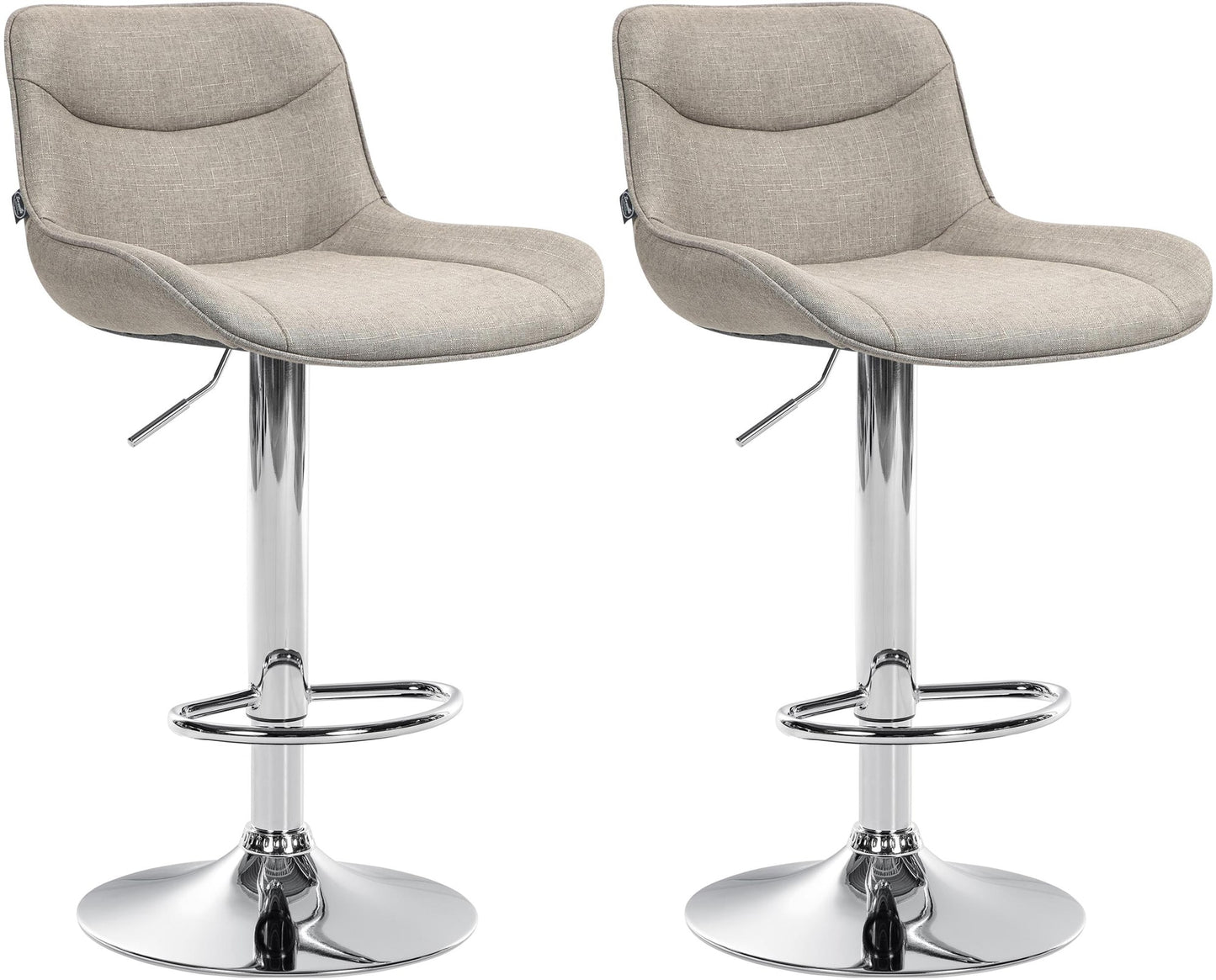 2er Set Barhocker Vonore Stoff
