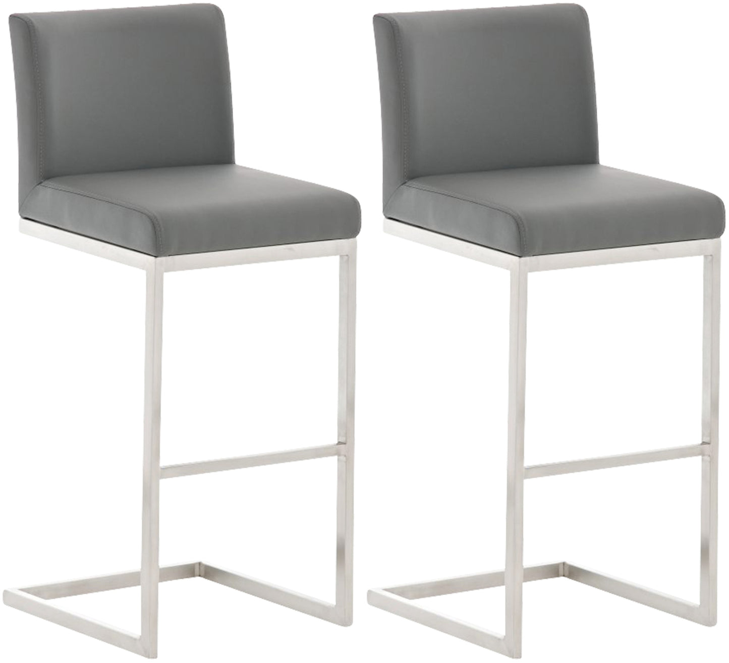 2er Set Barhocker Paros Kunstlederbezug
