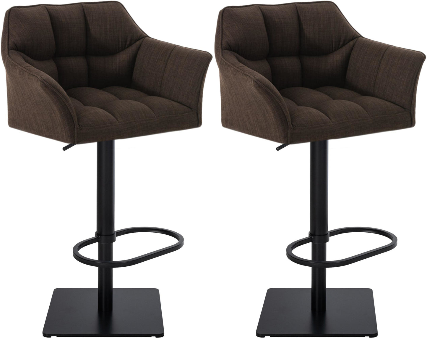 2er Set Barhocker Damaso Stoffbezug