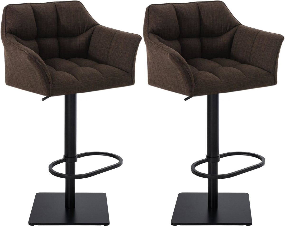2er Set Barhocker Damaso Stoffbezug