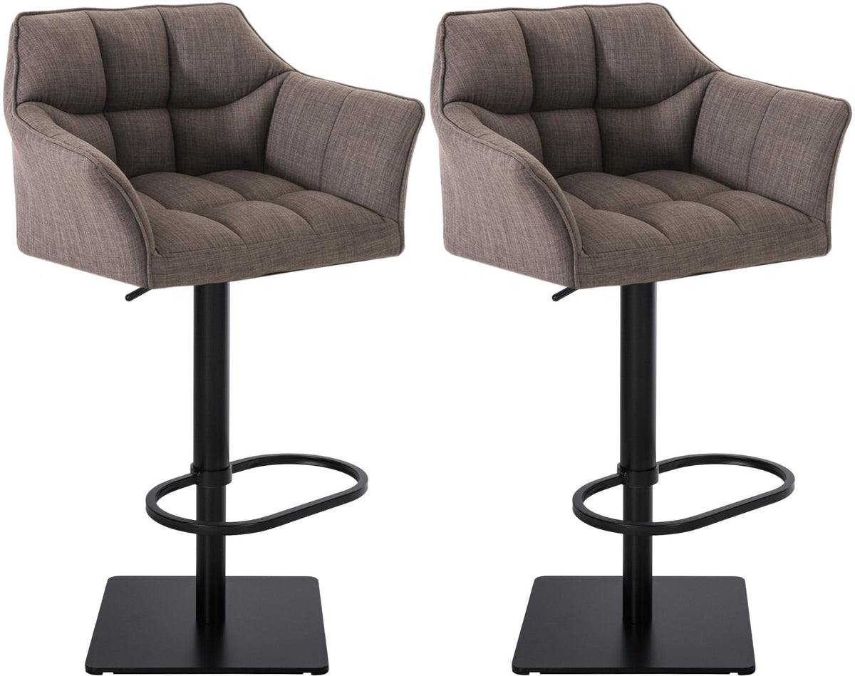 2er Set Barhocker Damaso Stoffbezug