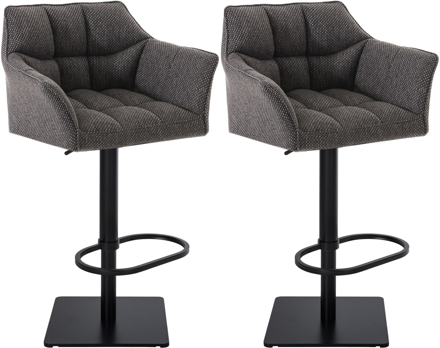 2er Set Barhocker Damaso Stoffbezug