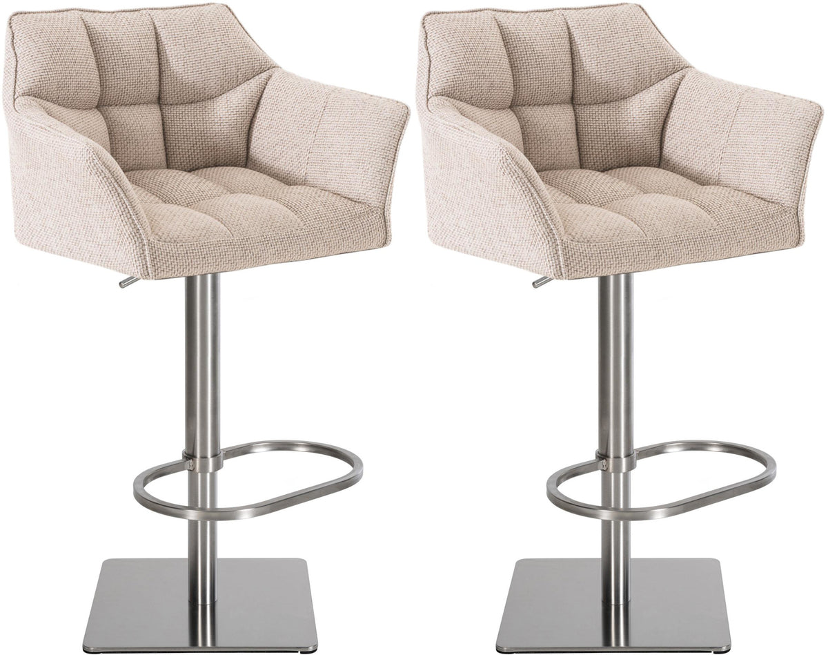 2er Set Barhocker Damaso Stoffbezug