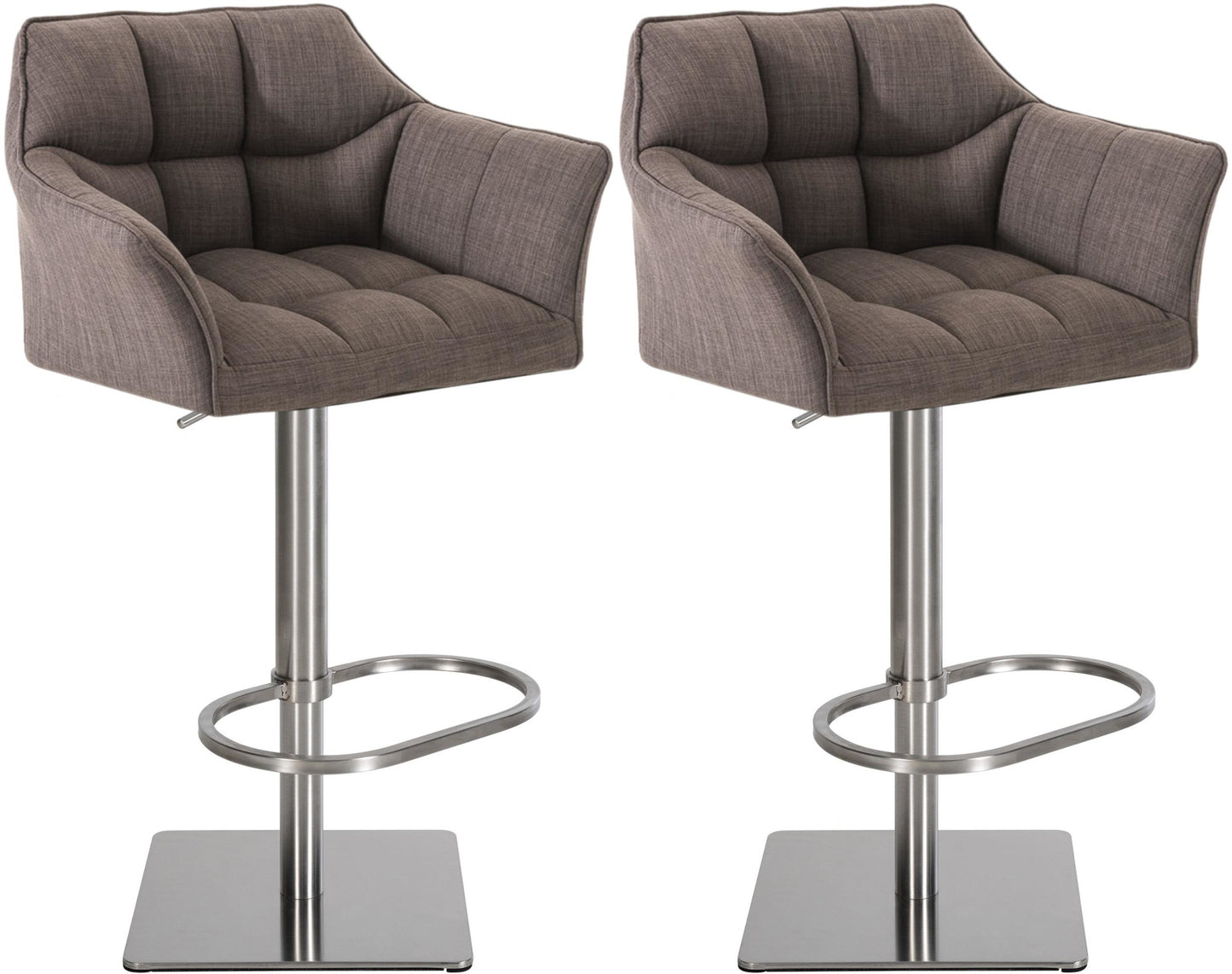 2er Set Barhocker Damaso Stoffbezug