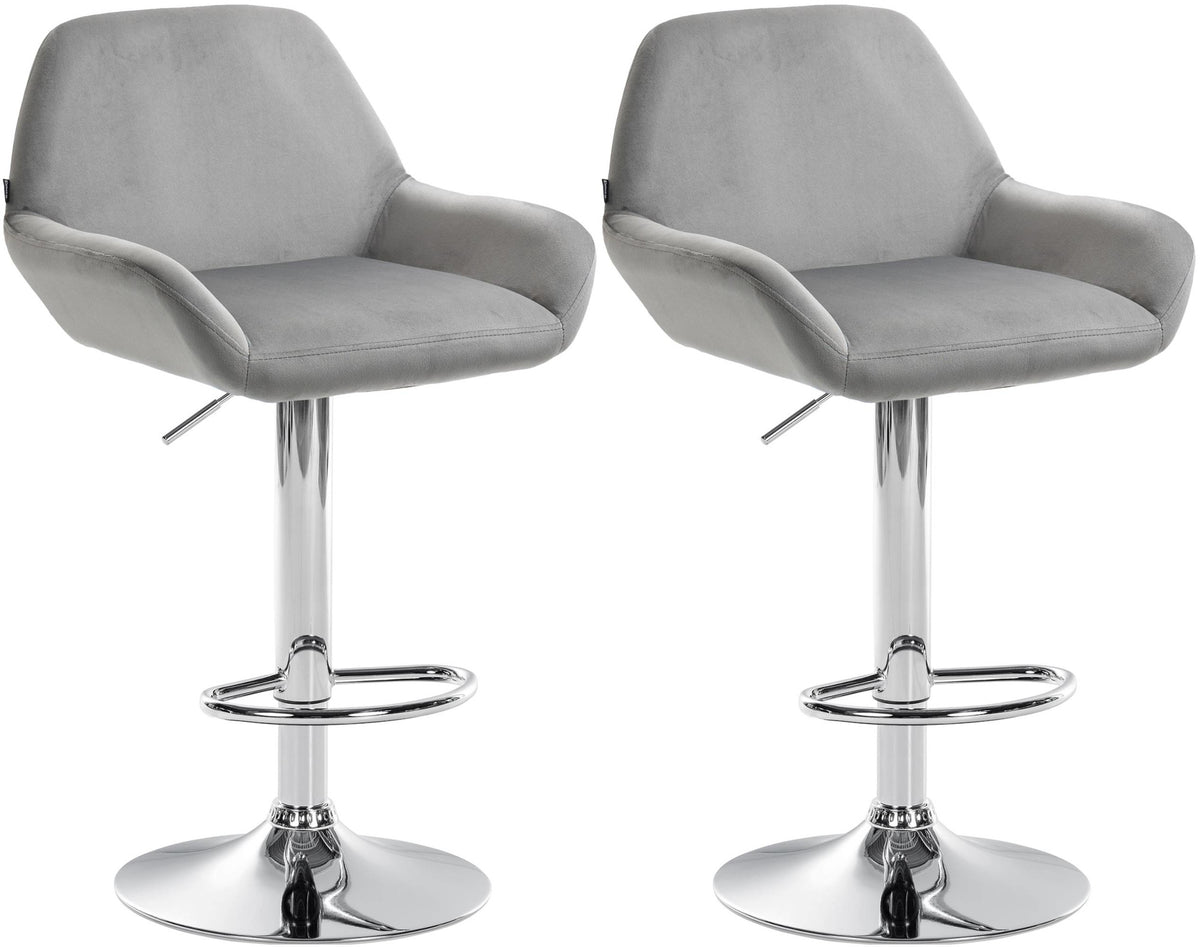 2er Set Barhocker Braga Samt