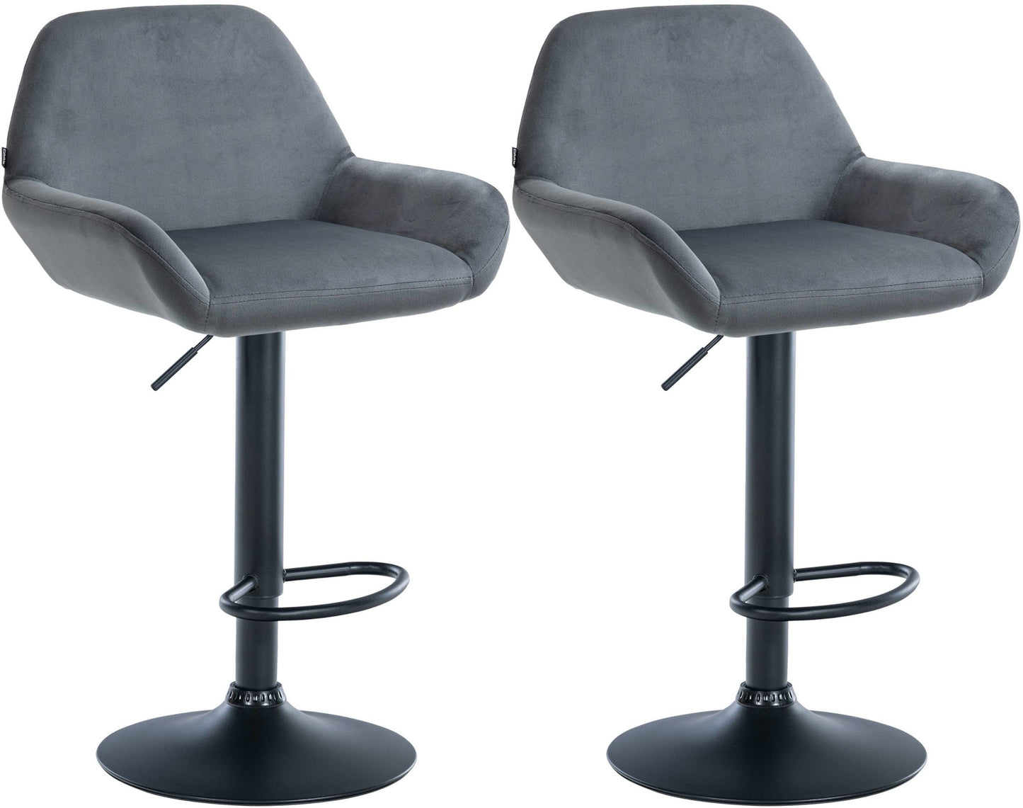 2er Set Barhocker Braga Samt