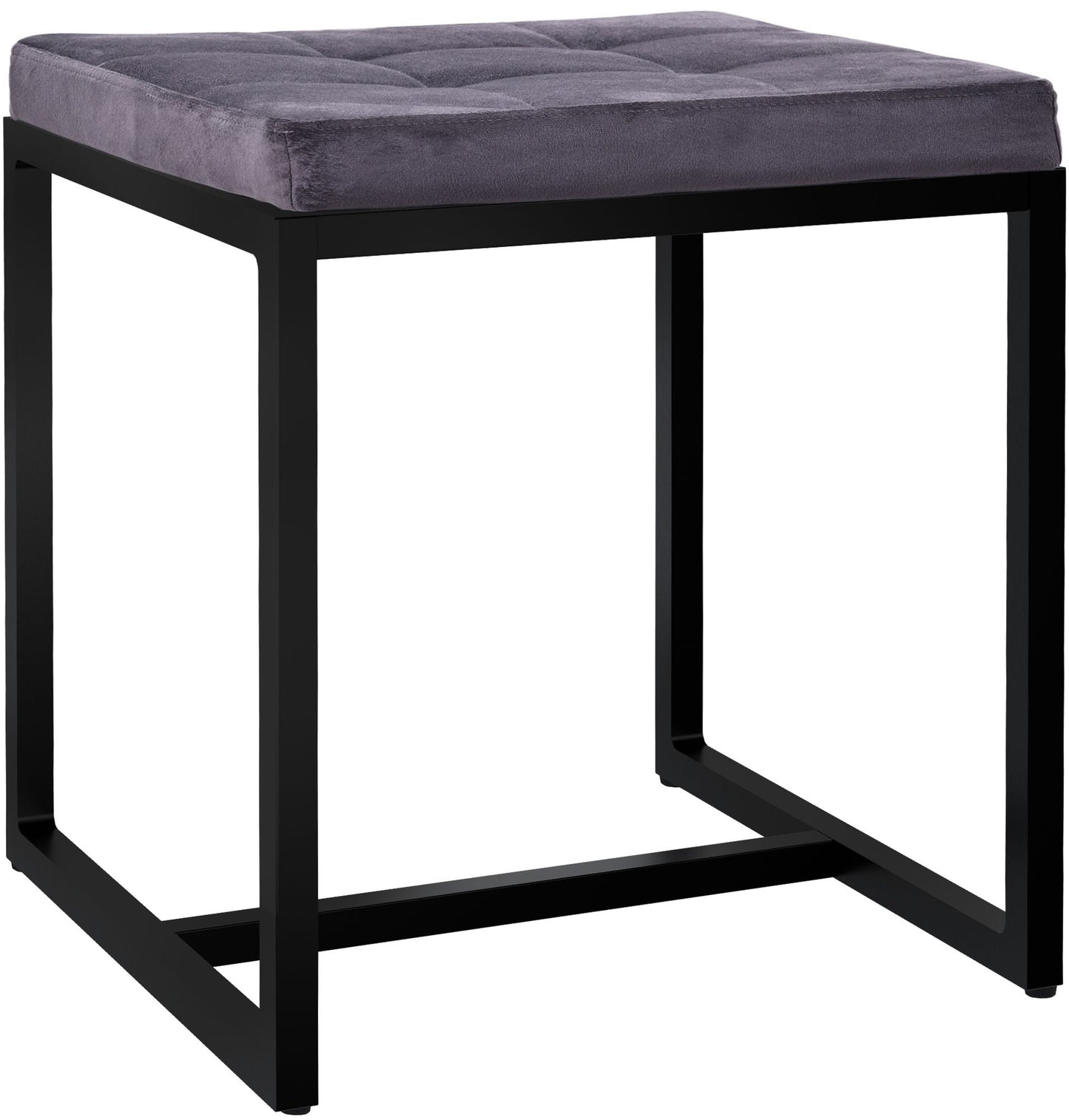 Sitzhocker Barci mit schwarzem Gestell