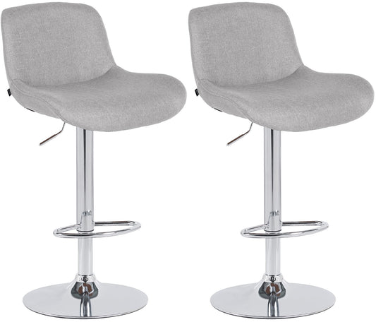 2er Set Barhocker Solon Chrom