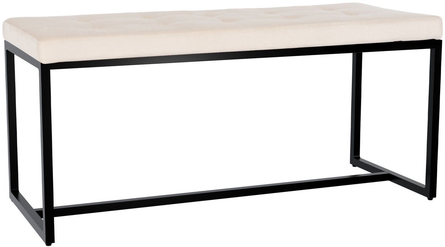 Sitzbank Barci mit schwarzem Gestell