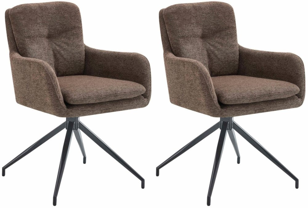 2er Set Esszimmerstuhl Pickett Stoff