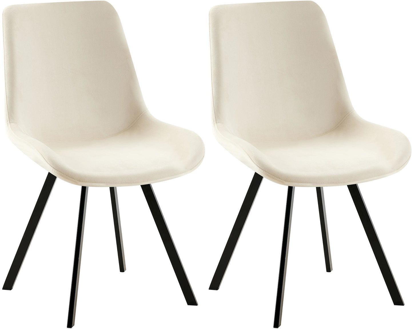 2er Set Esszimmerstuhl Lewes Samt