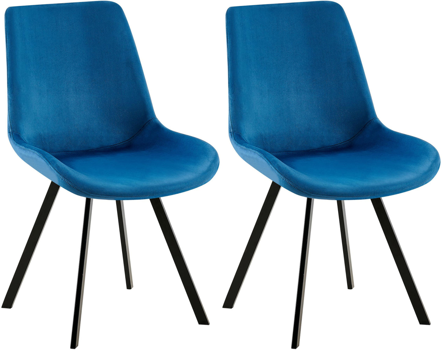 2er Set Esszimmerstuhl Lewes Samt