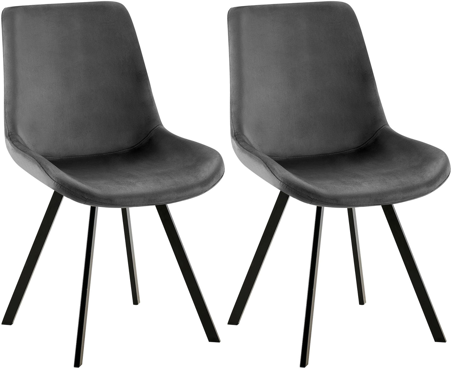 2er Set Esszimmerstuhl Lewes Samt