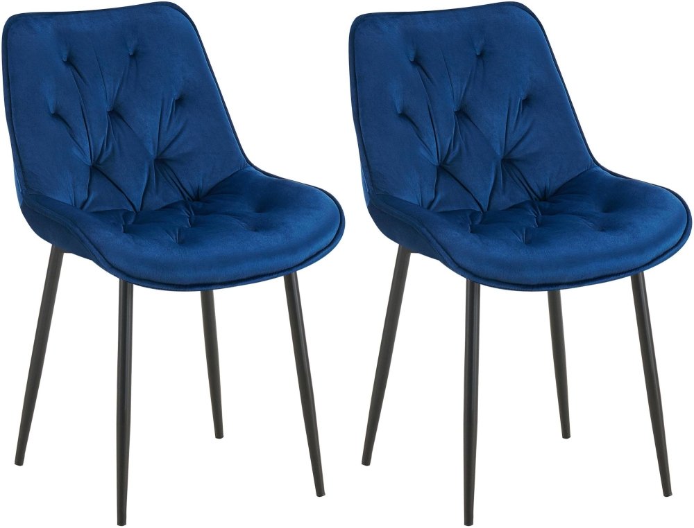 2er Set Esszimmerstuhl Wallace Samt