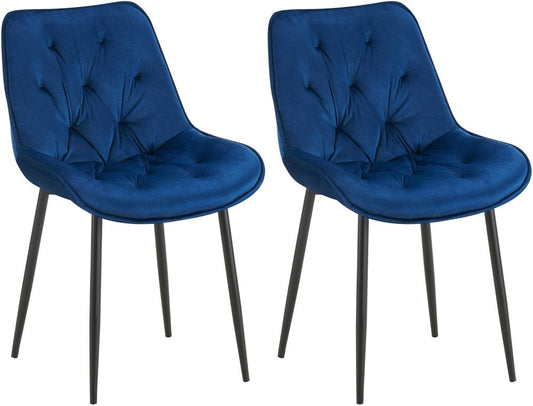 2er Set Esszimmerstuhl Wallace Samt