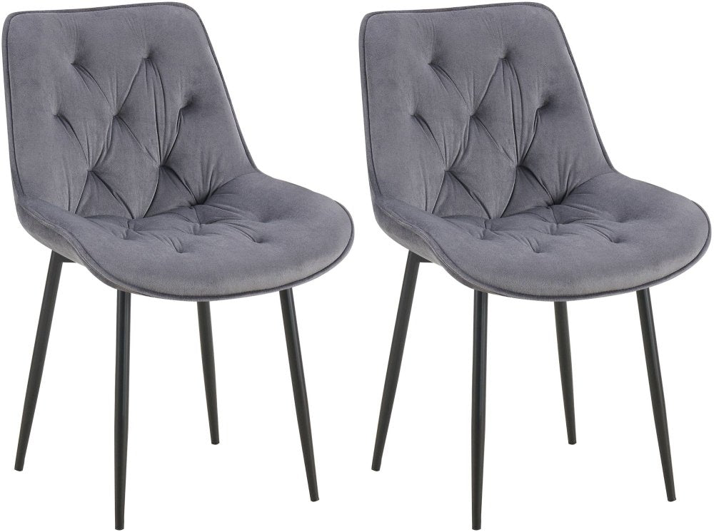 2er Set Esszimmerstuhl Wallace Samt