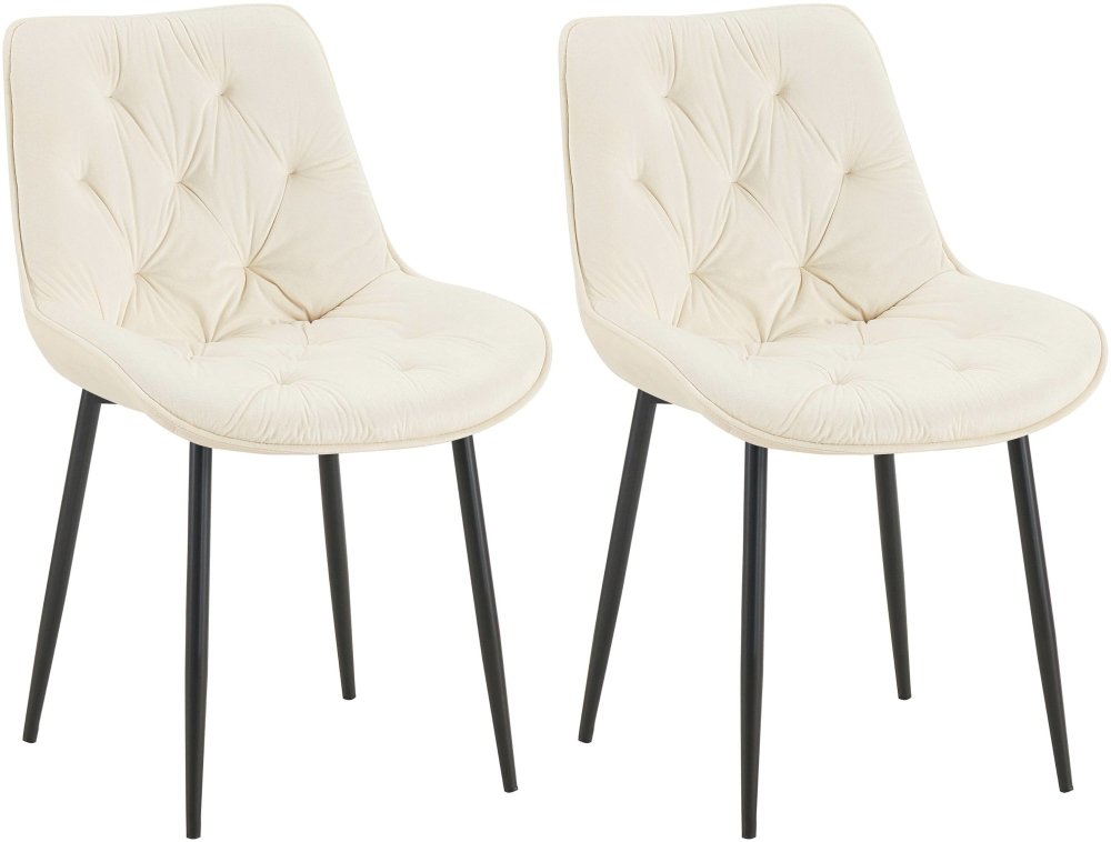 2er Set Esszimmerstuhl Wallace Samt